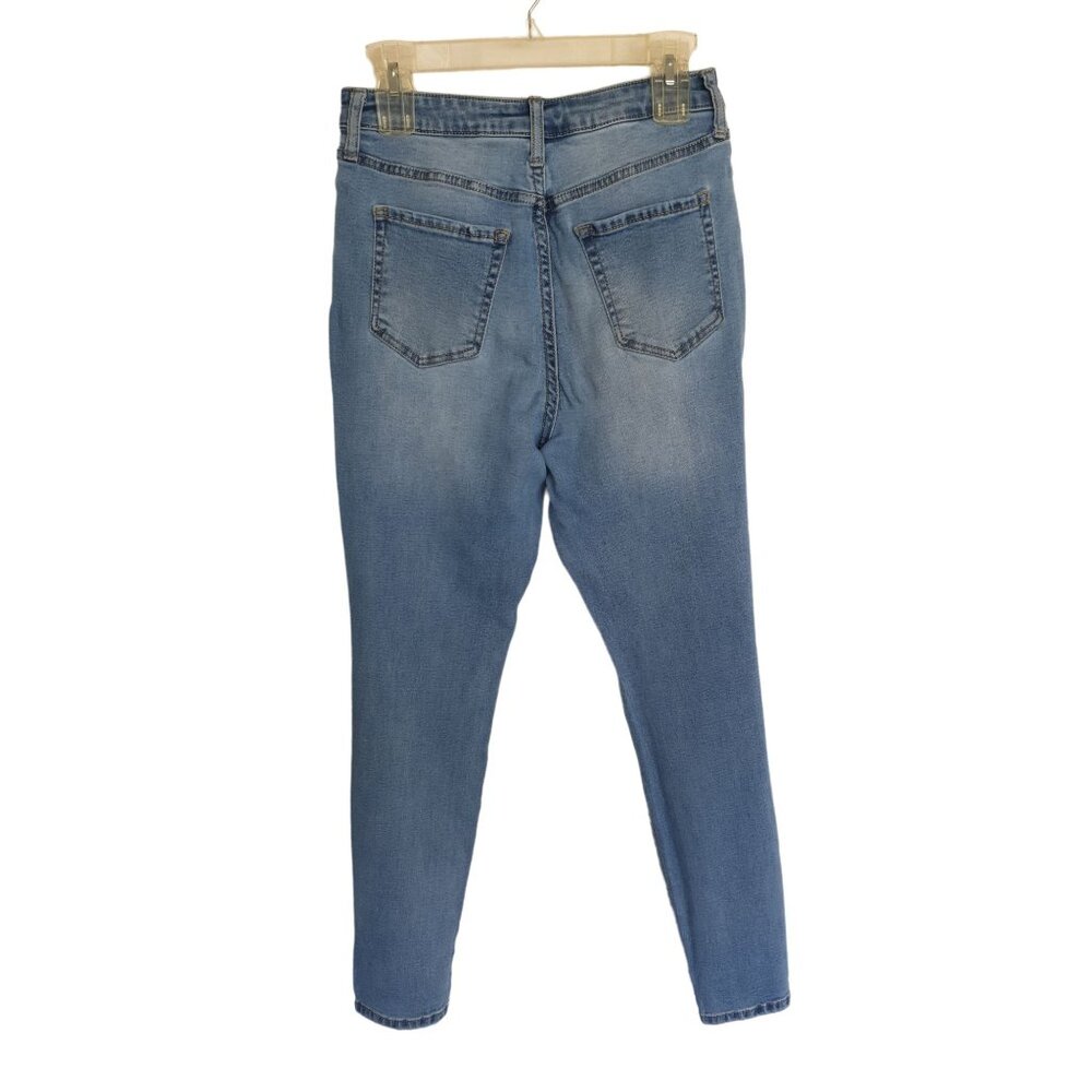 Forever 21 Womens Jeans 29" High-Rise Stretch Distressed Curvy Perfect Fit Denim - Picture 2 of 6